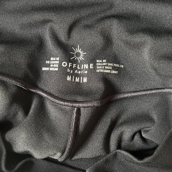 Black Medium Aerie NEW Real Me High Waisted 7/8 Legging OFFLINE - Picture 3 of 6